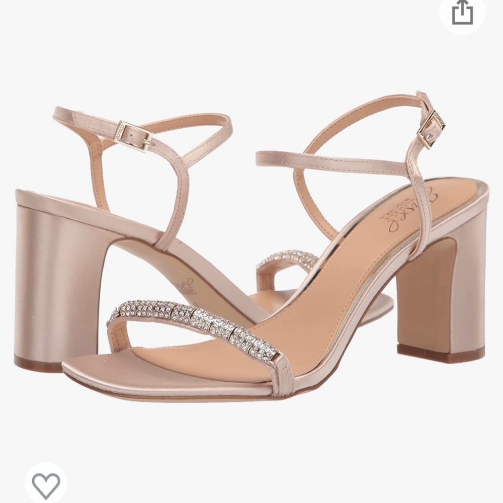 Brand New Badgley Mischka Charlee Champagne Satin